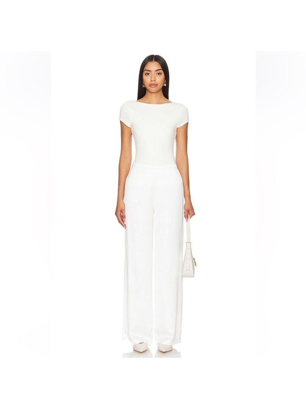 NEW REVOLVE Rue Sophie Shawn Trouser in Alabaster Size Medium